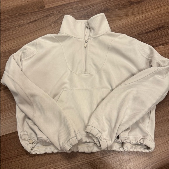 Lululemon softstreme White Quarter-Zip Pullover - Picture 1 of 4